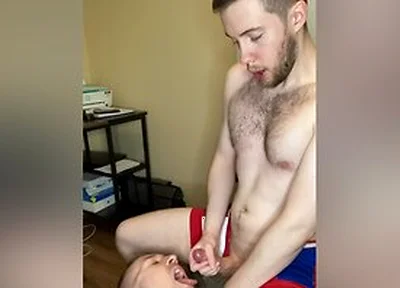 Blowing Cum Load All Over Twinks Face