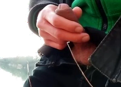 Jon Arteen Takes His Twink Penis Outside, Pees In A Lake And Suddenly Feels The Urge To Masturbate