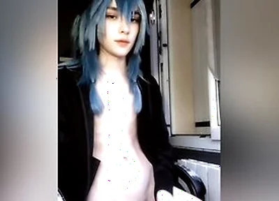Gay Femboy Play With His Tummy & Dick