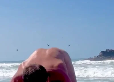 Naked Workout in Zipolite Mexico. Jumping Jacks with a Sprawl