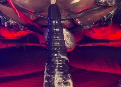 Femboy Bottom Dipsodeep Creams Butthole with Large Dildo - Anal Training