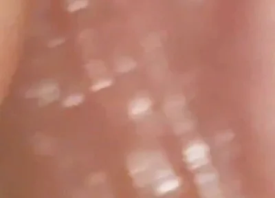Wide Hole Filled with Pre Cum in Close up