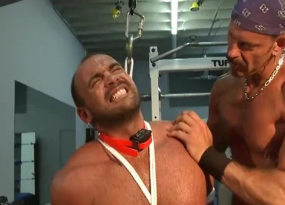 Colin Steele And Jessie Balboa In Gym Training Agony