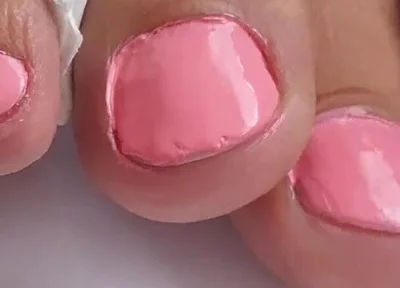 I'm Polishing My Feet and Finger Nails in Pink
