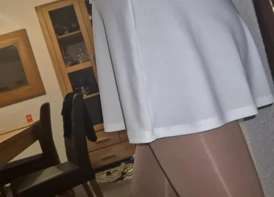White Short Skirt Ass Watcher