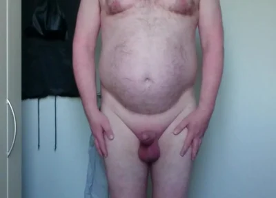 Naked, Chubby and Hard Cock