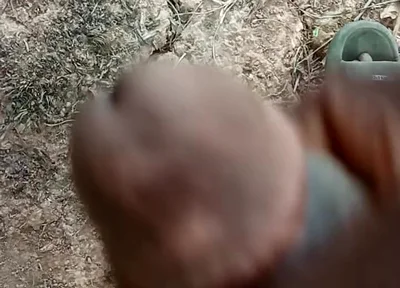 African Boy Masturbating Inside the Bush