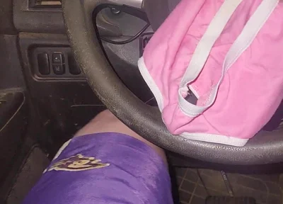 Using Pink Panties to Jerk off in My Car.