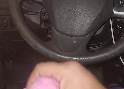 Using Pink Panties to Jerk off in My Car.