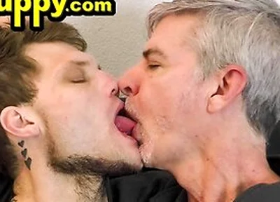Richard Lennox And Jake Skittles Voraciously Kissing Each Other