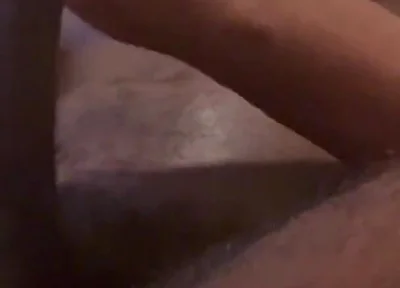 Twisting My Nipples Stroking My Big Black Cock