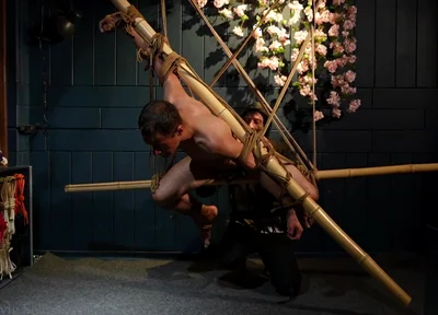 Beautiful Zeus Bound in Jute Shibari Elegance to Powerless Predicament Strain
