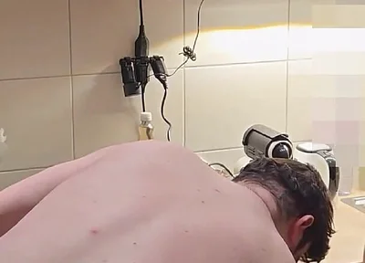 Straight Curious Guy Steven First Time Getting Fucked Bareback After Mutual Blowjob in the Kitchen