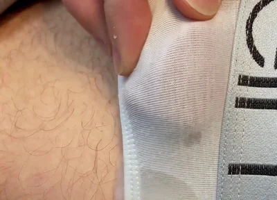Frenulum Orgasm and Cum by Rubbing My Dick Through My Briefs