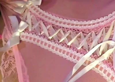 Crossdresser Cdmichelle Wearing Pink Lingerie Jacking off