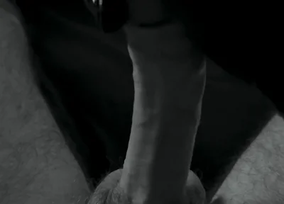 Black Glove on My Cock