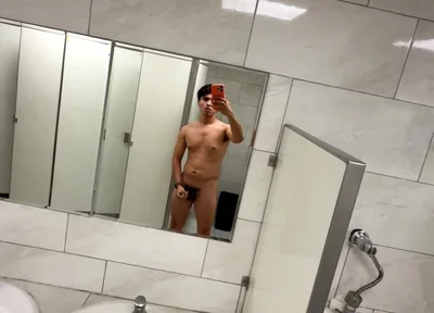 Masturbating in a Restroom