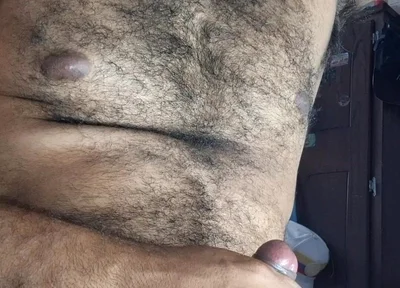 Hairy Giant Man Big Cumshow