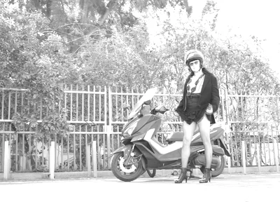 During the Ride, Her Skirt Lifts up and Reveals Her Small Penis