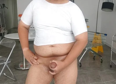 Masturbating in a Photo Studio