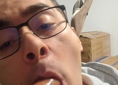 College Boy Sucks Stepdaddy's Cock Until He Cums in His Mouth (dildo)