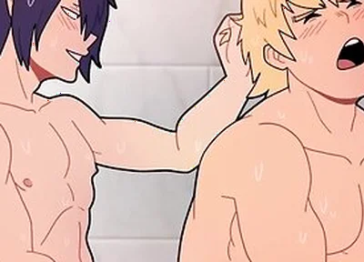 Car Toon - Tamaki Vs Mirio In The Gym Shower, Gay Porn Version Of The Anime My Hero Academia