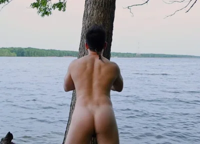 Lakeside Muscle Worship Flexing My Massive Biceps, Ripped Abs, and Juicy Ass Before an Explosive Cum Tasting Finale