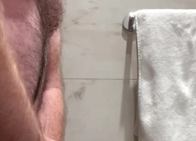 Hotel Bathroom Wank and Cum