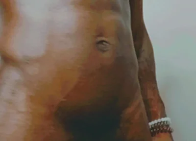 Oiling up My Big Black Cock