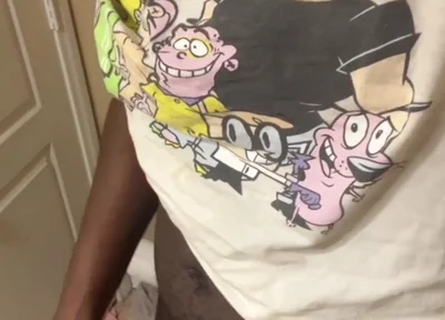 Swinging Stroking My Big Black Cock