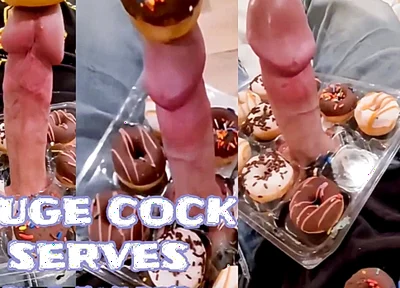 Big Cock Serves Donuts with Extra Frosting