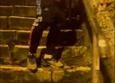 Amateur Boy Catches His Friend Pissing in the Street and Touches His Cock