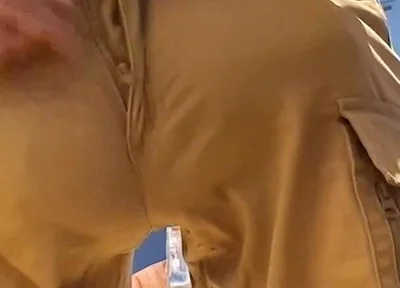 Amazing Bulge in Kaki Shorts