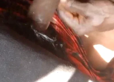 Long Dick Boy Cum on Top of Is Girlfriend Colth