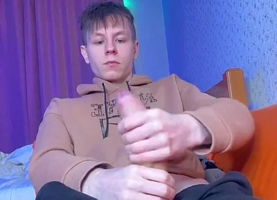 Stroking My Big Cock as Quietly as Possible While Parents Are Home