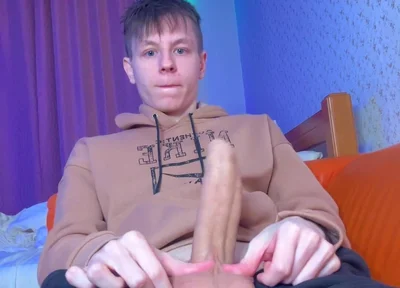 Stroking My Big Cock as Quietly as Possible While Parents Are Home