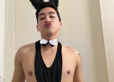 Cute Femboy Bunny Seducing