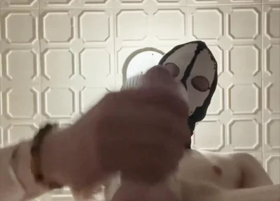 7 Inch (18cm) Hot Cock Owned by a Masked Slim Twink. Flashlight Intense Masturbation, Moaning. Full Video