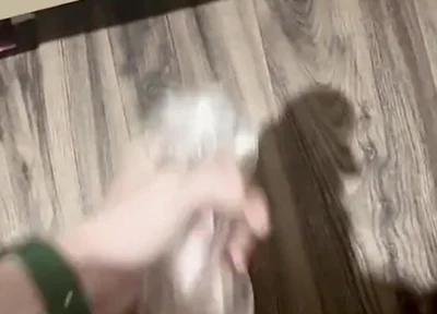 Horny Twink Needed a Release. Big Cumshot, Fucking a Flashlight, Intensive Masturbation. POV 4K Full HD