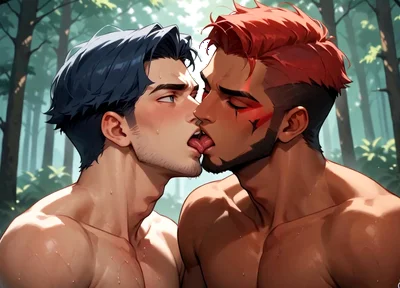 Muscular Gay Lover's Satisfying Release: Steaming Gay Gonzo Porn! for the Hottest Forest Encounters, Only the Hottest