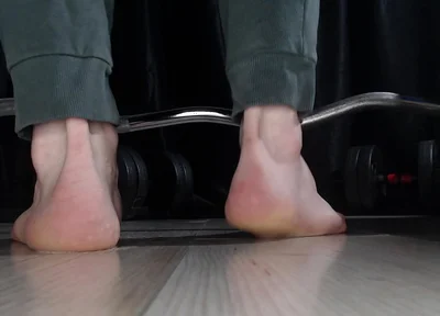 Weightlifting Exercise and My Foot Landed in Sperm.(at the End I Stepped in Drool)