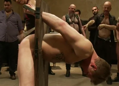 Bound And Suspended Upside Down While Roughly Fucked With Tantric Fitness, Will Swagger And Allen Silver