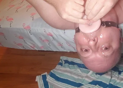 Deepthroat 7 Inch King Cock Dildo Whit Mouth Gag Ring