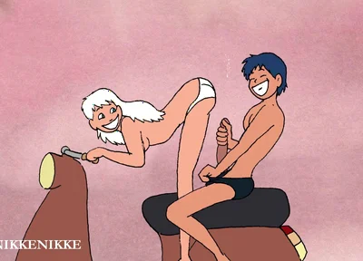 Young Arab Student and a Beautiful Blonde: Hot Fuck on the Scooter.