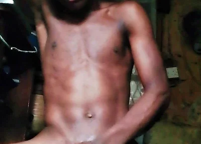 African Boy Jerking off at Home