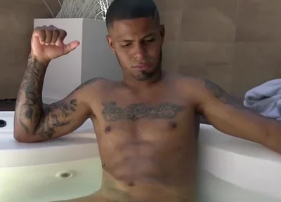 Bronze Skinned Marcus Wanks My Cock So I Can Squirt Cum On His Handsome Face
