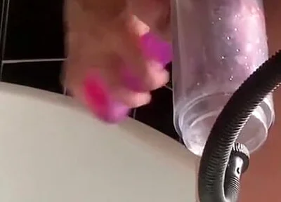 Dildo Stretching in the Bath