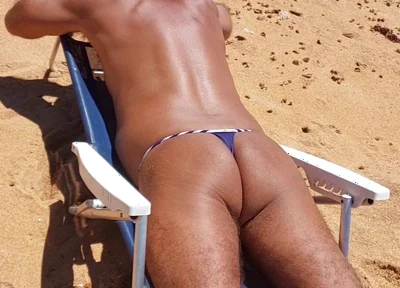 Ladysilva on the Beach Tanning Her Hot Ass for Her Fans