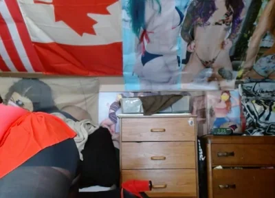 Fat sissy Dancing in red and black outfit