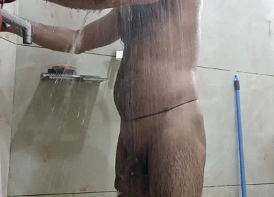Indian Desi Man Enjoy Shower and Sex